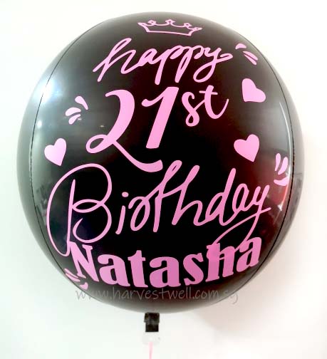 Customize Black Pink ORBZ Balloon